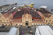 Picture taken with drone of Adolpho Lisboa Municipal Market (1883) - Manaus city - Amazonas state (AM) - Brazil
