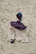 Artistic installation made with fabrics - Ipanema Beach - Rio de Janeiro city - Rio de Janeiro state (RJ) - Brazil
