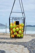 Basket with beach tennis balls - Ipanema Beach - Rio de Janeiro city - Rio de Janeiro state (RJ) - Brazil