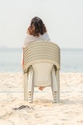 Woman watching the sea from Copacabana Beach - Rio de Janeiro city - Rio de Janeiro state (RJ) - Brazil