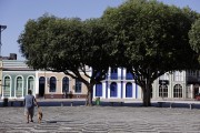 Colorful historic houses in Largo de Sao Sebastiao - Manaus city - Amazonas state (AM) - Brazil