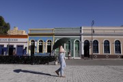 Colorful historic houses in Largo de Sao Sebastiao - Manaus city - Amazonas state (AM) - Brazil