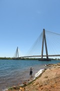 President Tancredo de Almeida Neves Bridge, also known as the Porto Alencastro Cable-Stayed Bridge - The bridge over the Paranaiba River connects the states of Mato Grosso do Sul and Minas Gerais. - Carneirinho city - Minas Gerais state (MG) - Brazil