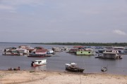 Floating houses on Lake Tefe - Tefe city - Amazonas state (AM) - Brazil