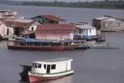 Floating houses on Lake Tefe - Tefe city - Amazonas state (AM) - Brazil