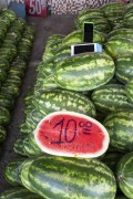 Watermelon for sale - Adolpho Lisboa Municipal Market (1883) - Manaus city - Amazonas state (AM) - Brazil