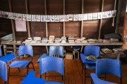 Interior of a classroom in a riverine community at the mouth of the Mamiraua River - Mamiraua Sustainable Development Reserve - Alvaraes city - Amazonas state (AM) - Brazil