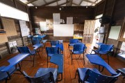 Interior of a classroom in a riverine community at the mouth of the Mamiraua River - Mamiraua Sustainable Development Reserve - Alvaraes city - Amazonas state (AM) - Brazil