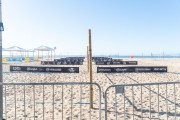 Advertising signs on the sands of Copacabana Beach - Rio de Janeiro city - Rio de Janeiro state (RJ) - Brazil