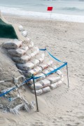 Sandbags used as a retaining wall - Rio de Janeiro city - Rio de Janeiro state (RJ) - Brazil