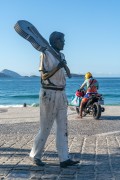 Statue of maestro Tom Jobim on Arpoador Beach boardwalk - Rio de Janeiro city - Rio de Janeiro state (RJ) - Brazil