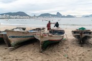 Fishing boat - Fishing village Z-13 - on Post 6 of Copacabana Beach - Rio de Janeiro city - Rio de Janeiro state (RJ) - Brazil