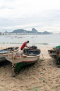 Fishing boat - Fishing village Z-13 - on Post 6 of Copacabana Beach - Rio de Janeiro city - Rio de Janeiro state (RJ) - Brazil