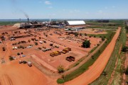 Picture taken with drone of Santa Adélia Plant - Producer of alcohol and sugar - Interlagos Unit - Pereira Barreto city - Sao Paulo state (SP) - Brazil