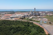 Picture taken with drone of the Eldorado Brasil Paper and Pulp Industry - Tres Lagoas city - Mato Grosso do Sul state (MS) - Brazil