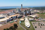 Picture taken with drone of the Eldorado Brasil Paper and Pulp Industry - Tres Lagoas city - Mato Grosso do Sul state (MS) - Brazil