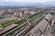 Silos and conveyor belts in the export corridor of the Port of Paranagua - Paranagua city - Parana state (PR) - Brazil