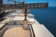 Soybeans loaded on a ship for export - Paranagua city - Parana state (PR) - Brazil
