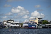 Boats docked at the Tefe pier - Tefe city - Amazonas state (AM) - Brazil