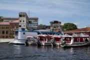 Boats docked at the Tefe pier - Tefe city - Amazonas state (AM) - Brazil
