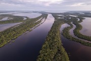 Picture taken with drone of river islands - Anavilhanas National Park  - Novo Airao city - Amazonas state (AM) - Brazil