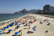 Picture taken with drone of the Ipanema Beach with the Morro Dois Irmaos (Two Brothers Mountain) and Rock of Gavea in the background - Rio de Janeiro city - Rio de Janeiro state (RJ) - Brazil
