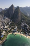 Picture taken with drone of the Vidigal Beach with the Sheraton Rio Hotel & Resort - Rio de Janeiro city - Rio de Janeiro state (RJ) - Brazil