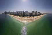 Picture taken with drone of the waterfront of Leblon Beach and Ipanema Beach - Rio de Janeiro city - Rio de Janeiro state (RJ) - Brazil