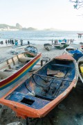 Fishing boat - Fishing village Z-13 - on Post 6 of Copacabana Beach - Rio de Janeiro city - Rio de Janeiro state (RJ) - Brazil