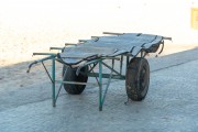 Detail of cargo trolley on the edge of Arpoador Beach - Rio de Janeiro city - Rio de Janeiro state (RJ) - Brazil