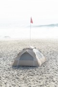 Camping tent at Arpoador Beach after New Years Eve 2025 - Rio de Janeiro city - Rio de Janeiro state (RJ) - Brazil