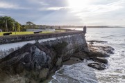 Picture taken with drone of the Fortress of Our Lady of Pleasures (1769) - Paranagua city - Parana state (PR) - Brazil