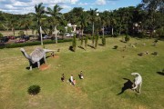 Picture taken with drone of the Peiropolis Geosites and the Llewellyn Ivor Price Paleontological Research Center - Uberaba Geopark Project ? Land of Giants - Uberaba city - Minas Gerais state (MG) - Brazil