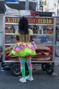 Cart selling sandwiches during carnival - Cinelandia - Rio de Janeiro city - Rio de Janeiro state (RJ) - Brazil