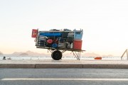 Detail of cargo trolley with beach chairs on Copacabana Beach - Rio de Janeiro city - Rio de Janeiro state (RJ) - Brazil