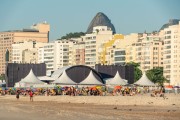 Structure assembled for event on Copacabana Beach - Rio de Janeiro city - Rio de Janeiro state (RJ) - Brazil